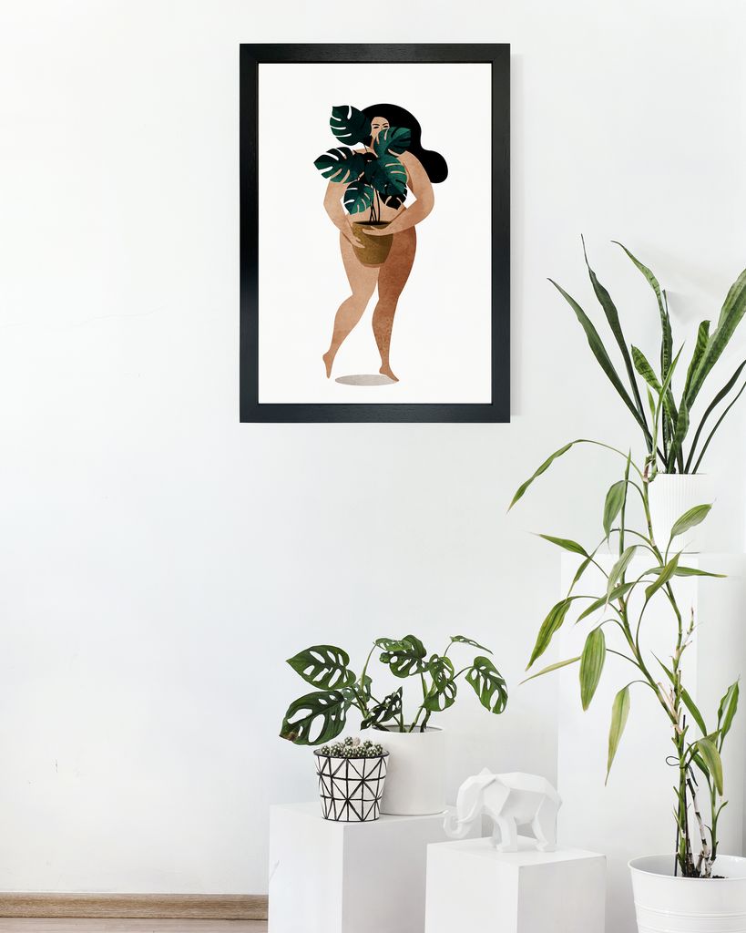 Plantas y póster de inspiración botánica