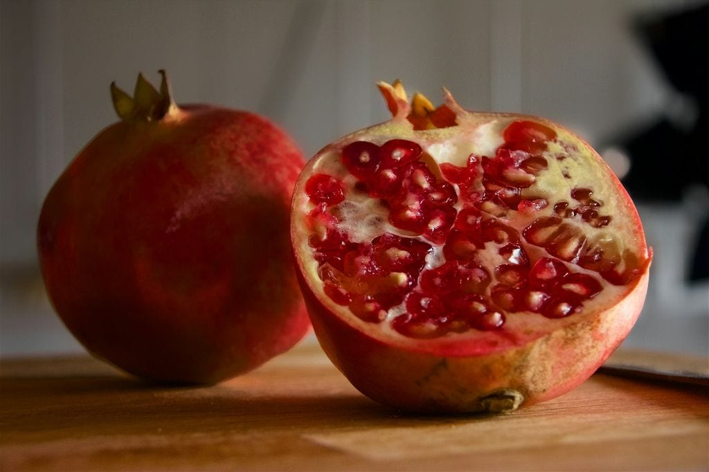 Semillas carnosas de la granada