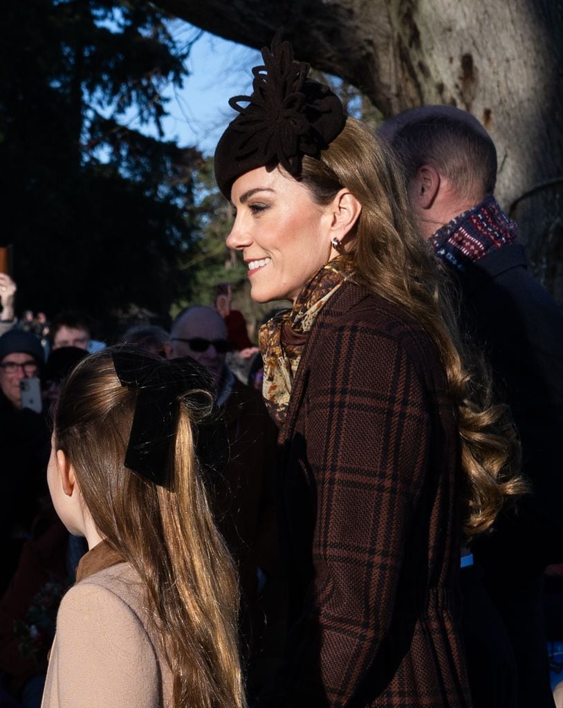 Kate Middleton, princesa de Gales, en Sandringham para la tradicional misa de Navidad.