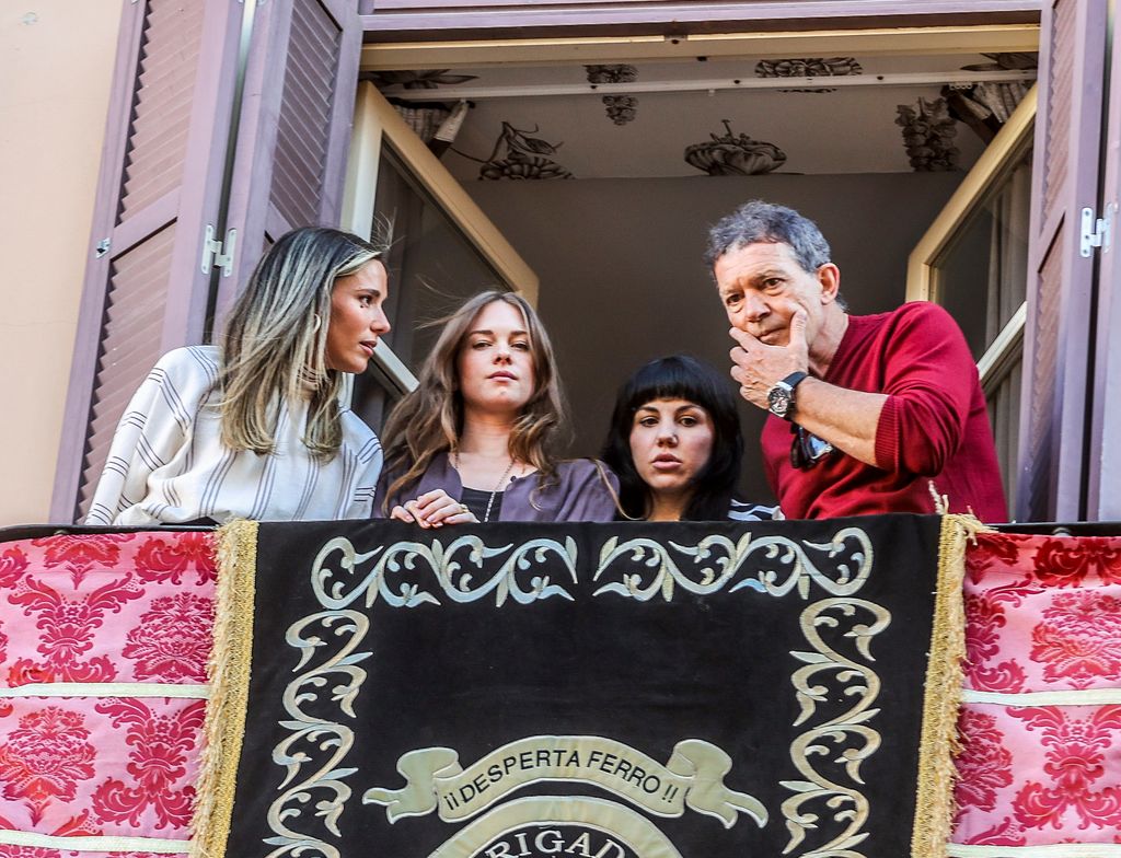 Antonio Banderas, Stella Banderas y Angy Fernández en Málaga