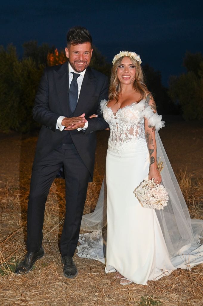 Pablo López y Laura Rubio durante la ceremonia en su segunda boda