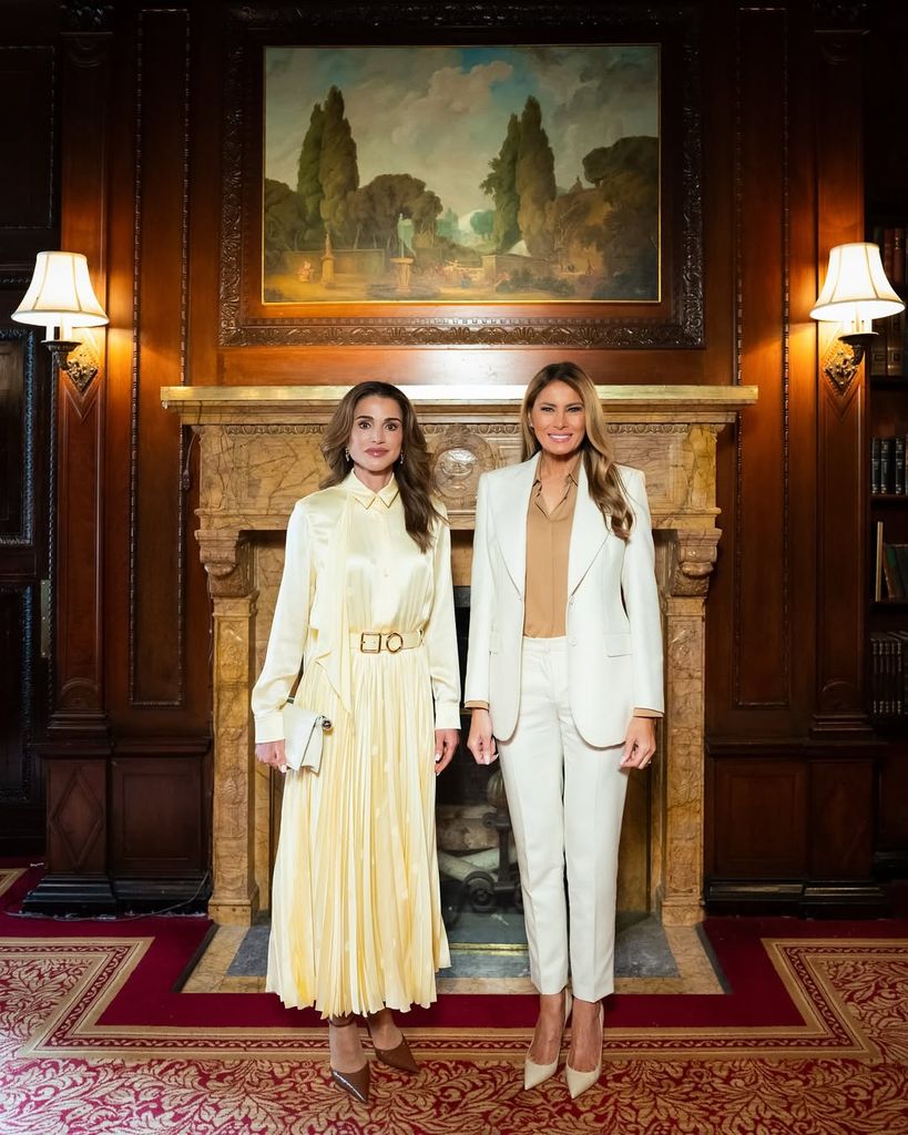 Melania Trump y Rania de Jordania en la asamblea de la ONU en Nueva York