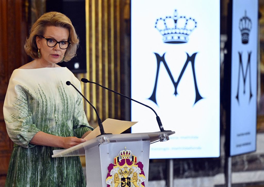 La reina de los belgas en el Palacio Real