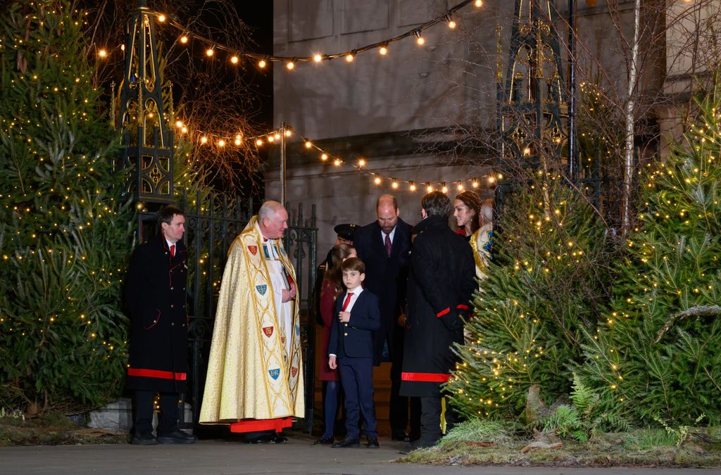 La decoración navideña alrededor de la abadía de Westminster