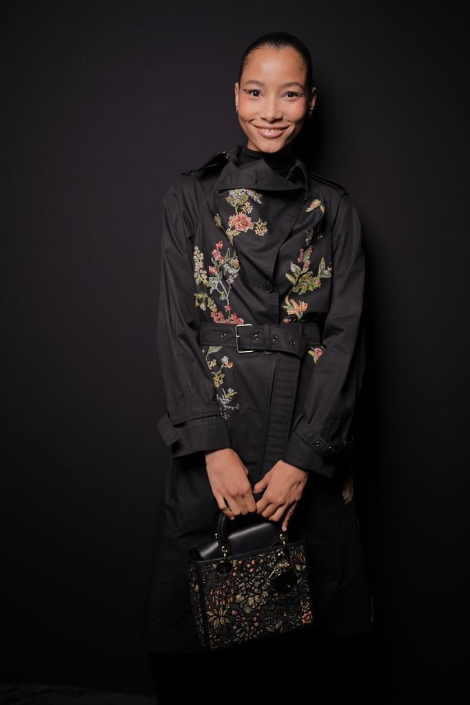 Lineisy Montero at the Dior Homme fashion show during Paris Fashion Week Menswear Fall 2025 on January 24, 2025 in Paris, France. (Photo by Swan Gallet/WWD via Getty Images)