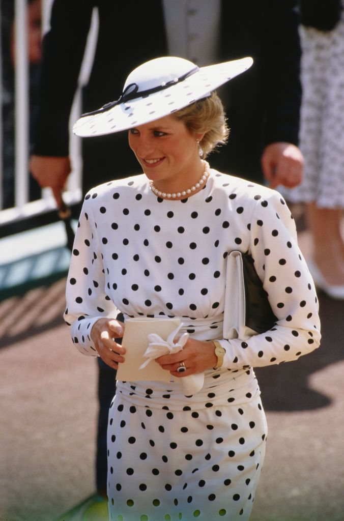 La princesa Diana de Gales en Ascot, 1988.