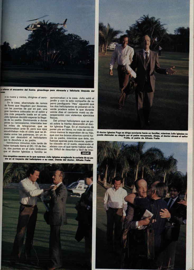JPG del Pdf Hola 1954 . Enero 1982. Liberacion. Secuestro padre de Julio Iglesias. Liberado llega a Miami.