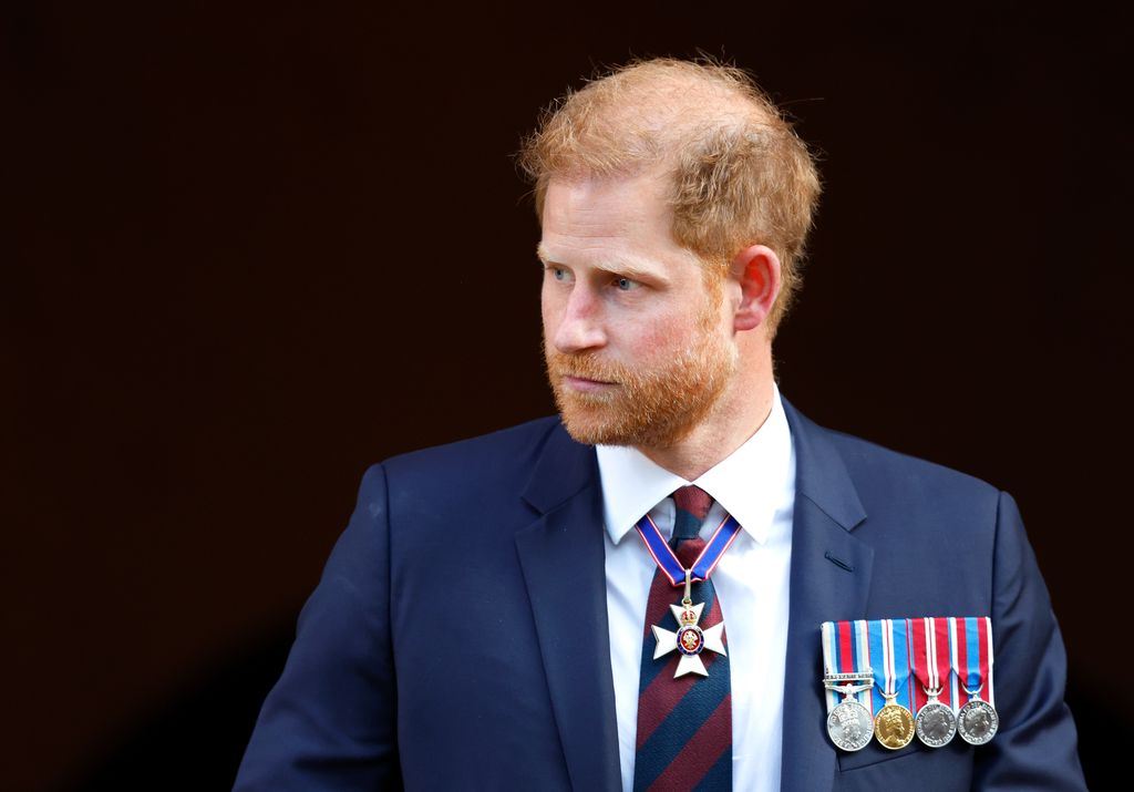 El príncipe Harry durante una visita a Londres en mayo de 2024.