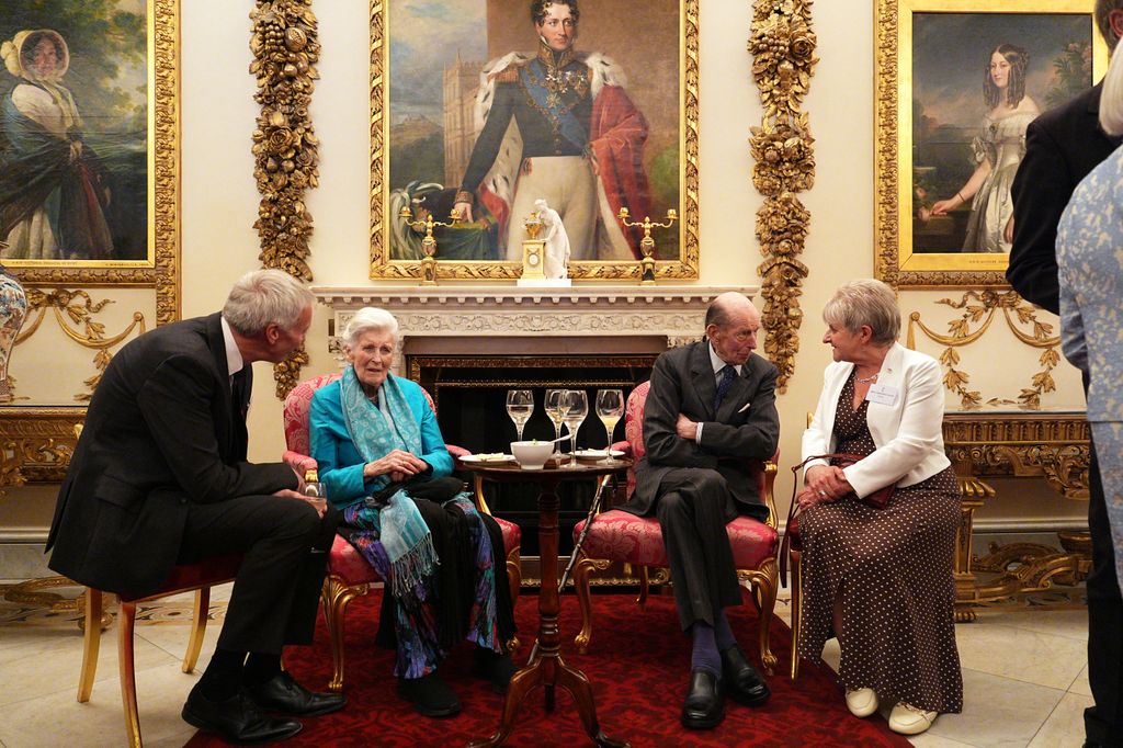 La princesa Alexandra y el duque de Kent, en la recepción en honor de Isabel II 