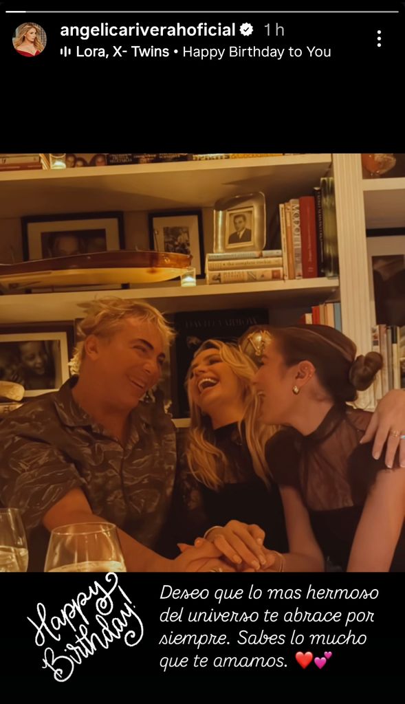 Angélica Rivera compartió una emotiva postal junto a Cristian Castro para felicitarlo