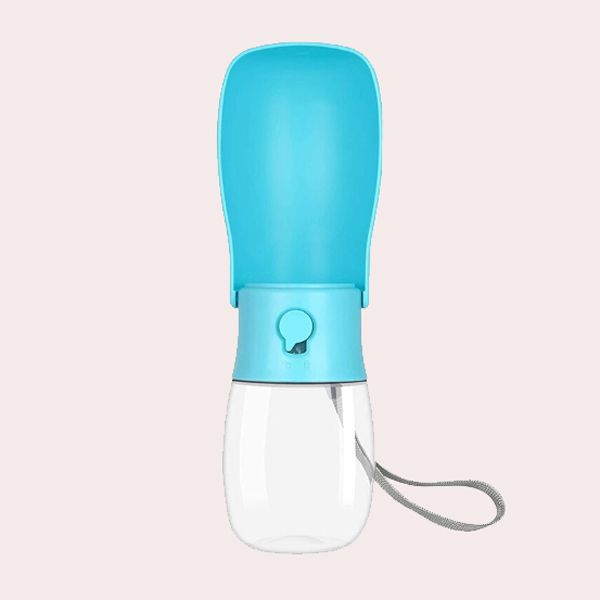 Botella de agua para perros de 280 ml, plegable