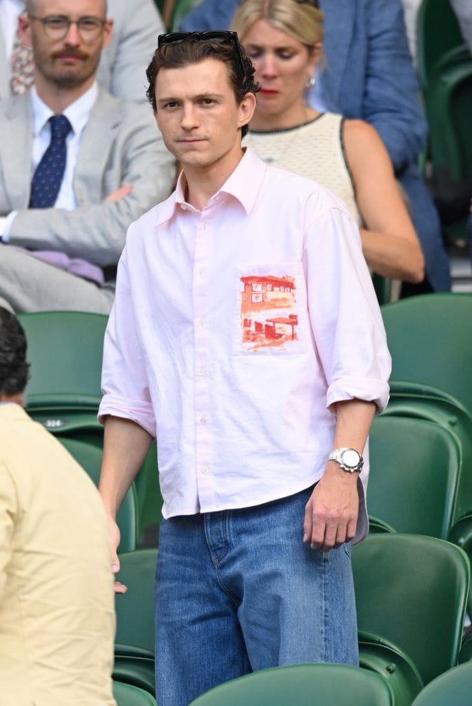 Tom Holland en el partido de Carlos Alcaraz.