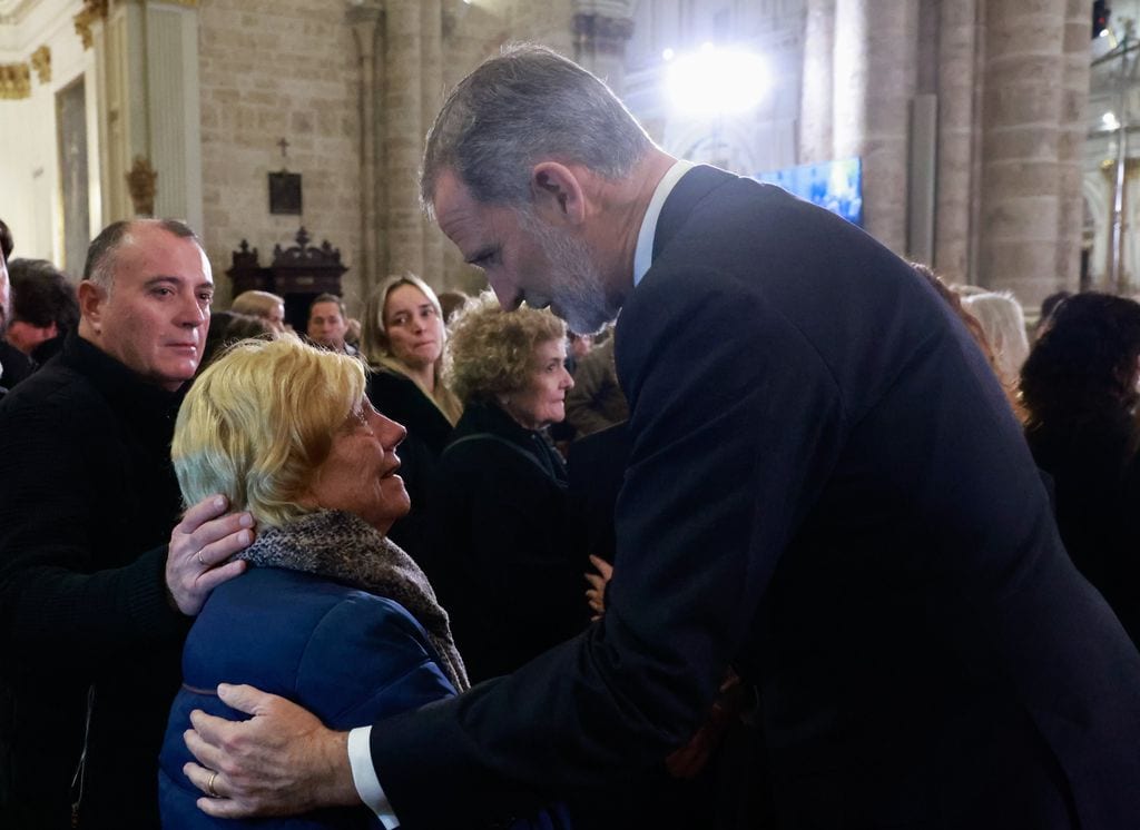 El Rey Felipe VI en la misa conmemorativa a las víctimas de la DANA de Valencia