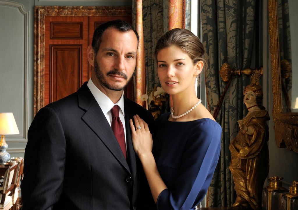Kendra Spears con el principe Rahim Aga Khan 