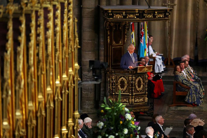 Carlos III en la Abadía de Westminster
