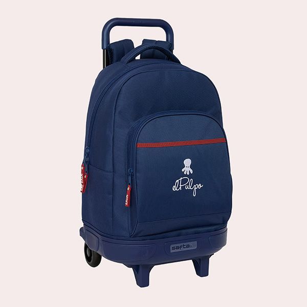 Mochila Grande con Ruedas Compact Extraíble El Pulpo Azul Marino