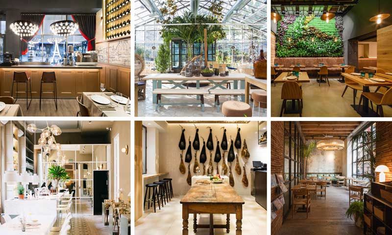 Estos espacios que te presentamos nos descubren que la comida y el interiorismo son aliados perfectos. Dos compañeros de viaje que no sólo combinan bien sino que cada uno potencia las virtudes y las cualidades del otro. El acto de comer en sí se transforma cuando se hace en un ambiente visualmente impactante, y deja de ser una primera necesidad para convertirse en uno de esos placeres que ofrece la vida.

Seis espacios en Madrid, Barcelona y Sevilla, donde disfrutar de sus bocados 'gourmet' en un ambiente lleno de estilo. Cada uno de ellos está en sintonía con los platos de su cocina, creando un binomio perfecto. El interiorismo de estos restaurantes es un valor añadido a su carta, ya que es capaz de crear un mundo de sensaciones, donde cada sentido (desde la vista hasta el gusto, el olfato o el tacto) recibe un estímulo. En la vida hay pocos placeres como la comida, disfrutarla en un ambiente especial es, sin duda, toda una experiencia.
