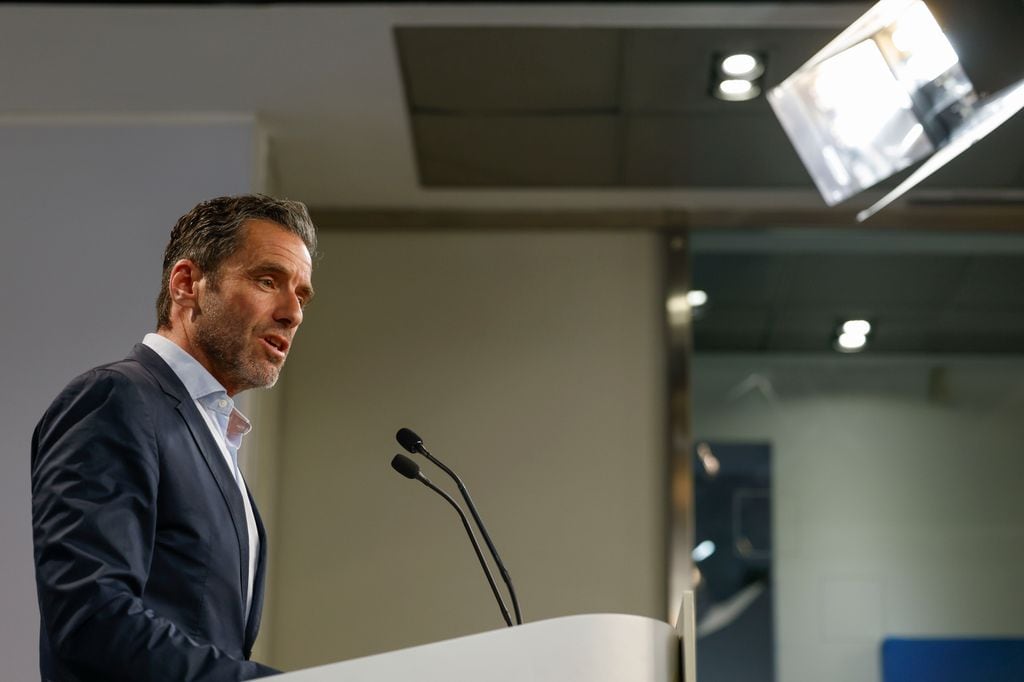 Borja Sémper, este lunes en la sede del Partido Popular 
