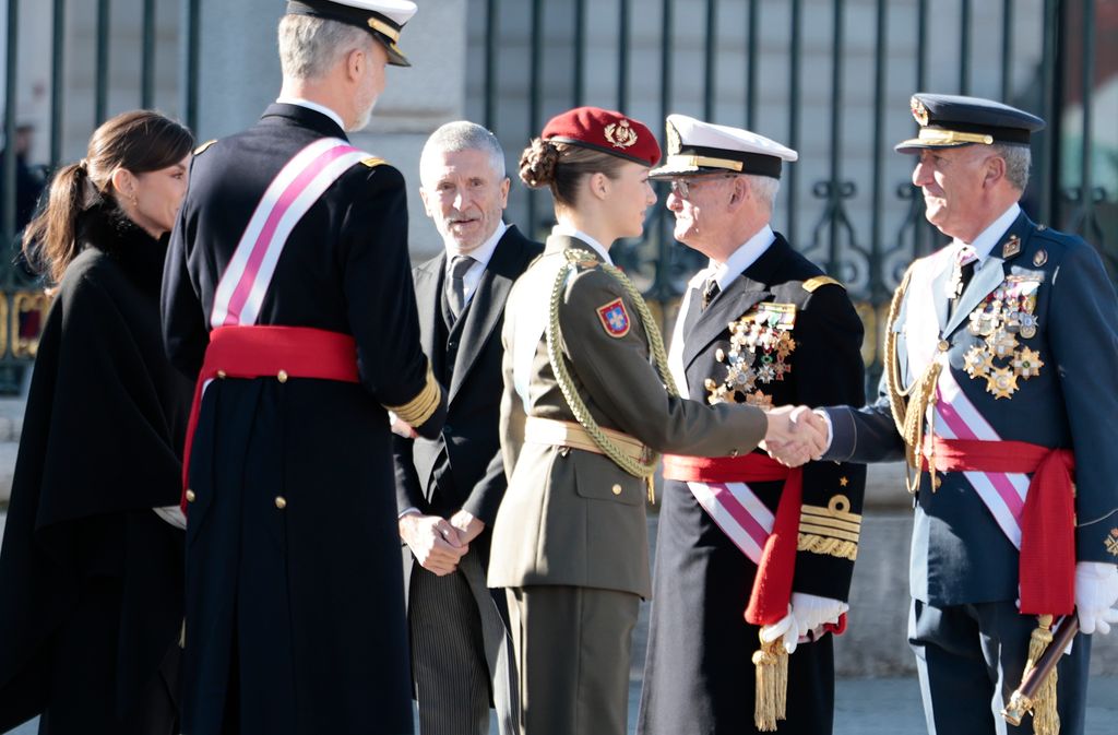 La princesa Leonor y el rey Felipe en la Pascua Militar de 2024