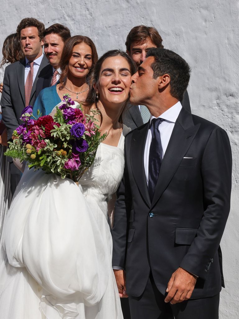 Blanca Llandres y Alberto Herrera el día de su boda