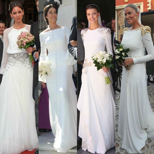 Mercedes Bohórquez Domecq con un traje de novia con detalles de estrellas en color oro. e Robert Diz.
