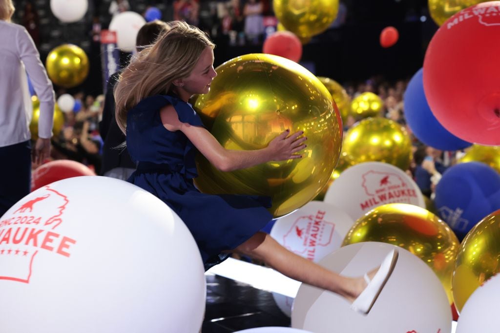 Chloe, hija de Donald Trump Jr., en la convención republicana en Milwaukee, julio 2024
