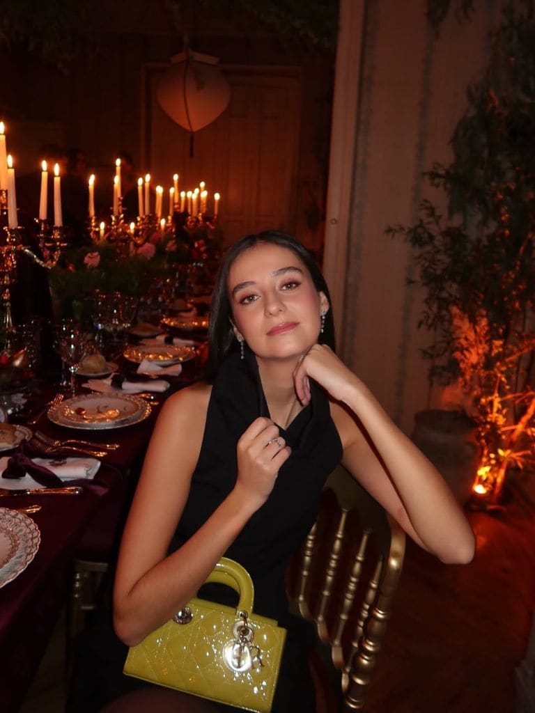 Victoria Federica de Marichalar en la cena de Navidad de Dior en Madrid.
