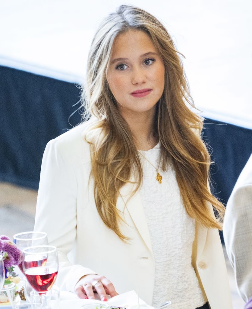 Princess Josephine of Denmar attends the birthday celebration at Aarhus City Hall to celebrate Princess Isabella Of Denmark's 18th birthday on April 11, 2025 in Aarhus, Denmark