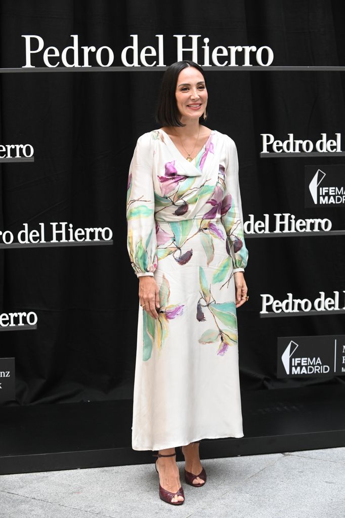 Tamara Falcó en el desfile de Pedro del Hierro, en MBFWM