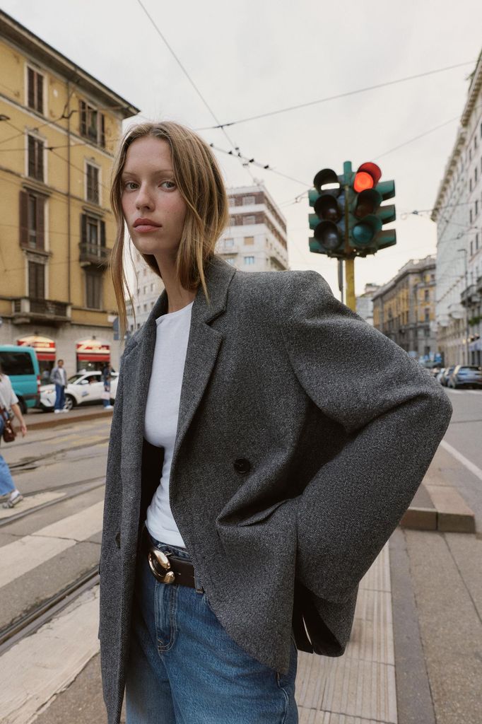 Blazer cruzada oversize