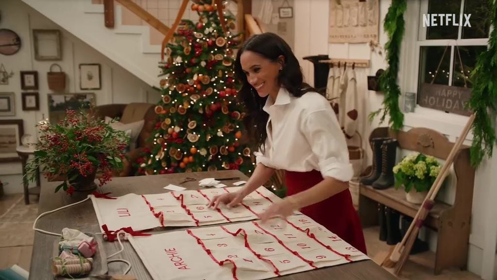 En el adelanto de su especial navideño, Meghan mostró algunas manualidades que hizo inspirada en sus hijos.
