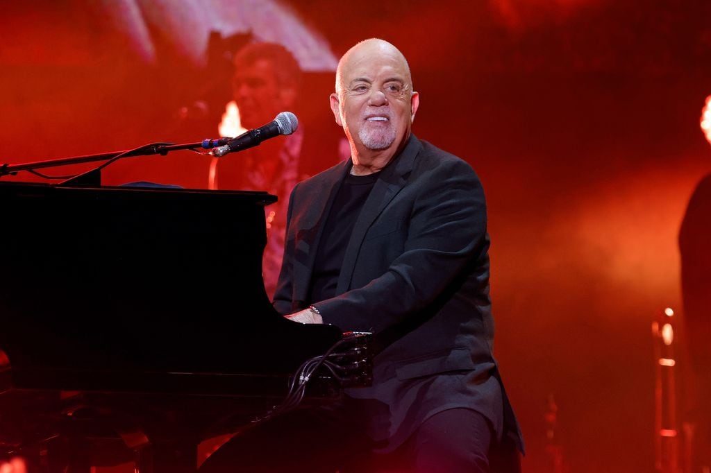 Billy Joel aparece en el escenario celebrando su 65 cumpleaños en Madison Square Garden el 9 de mayo de 2014 en la ciudad de Nueva York