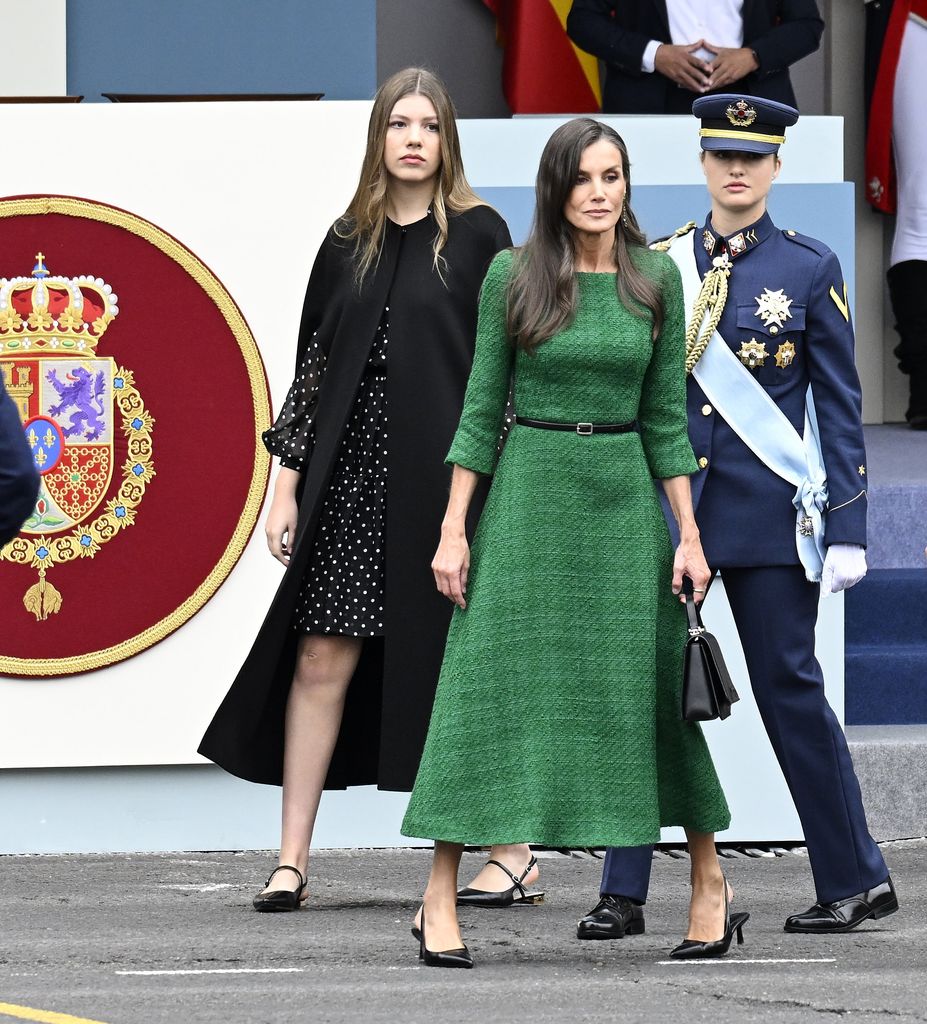 La infanta Sofía en el desfile del Día de la Hispanidad, Madrid, 2025. 