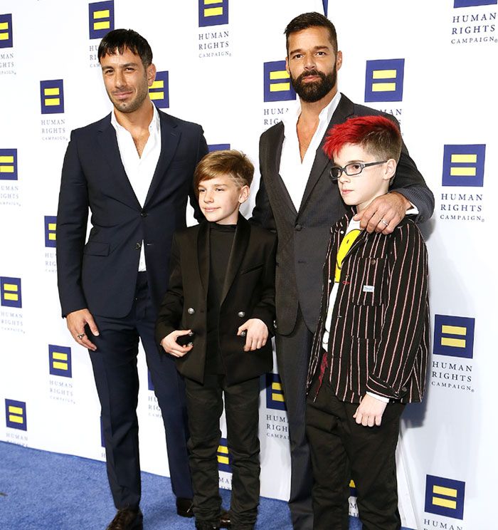 Ricky Martin con su familia