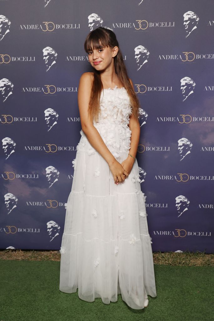 Virginia, hija de Andrea Bocelli, en el concierto de su padre en Italia, julio 2024