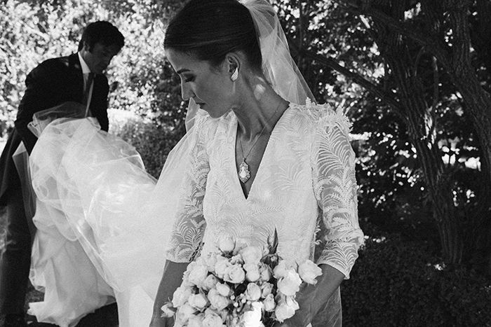 Ramo de novia de flores blancas