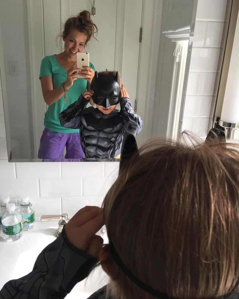 Thalía junto a su superhéroe favorito: su hijo Matthew