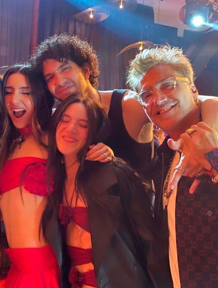 América Fernández y su familia