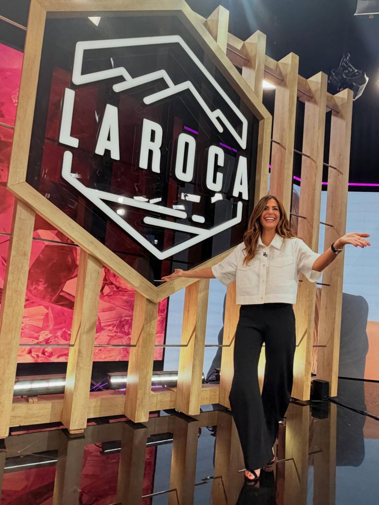 Nuria, en el plató de 'La Roca'