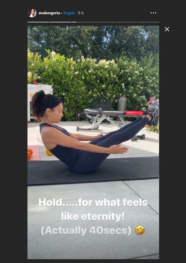 Eva Longoria entrenamiento en casa
