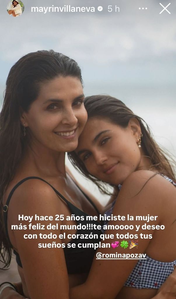 Mayrín envió un emotivo mensaje a su hija por su cumpleaños