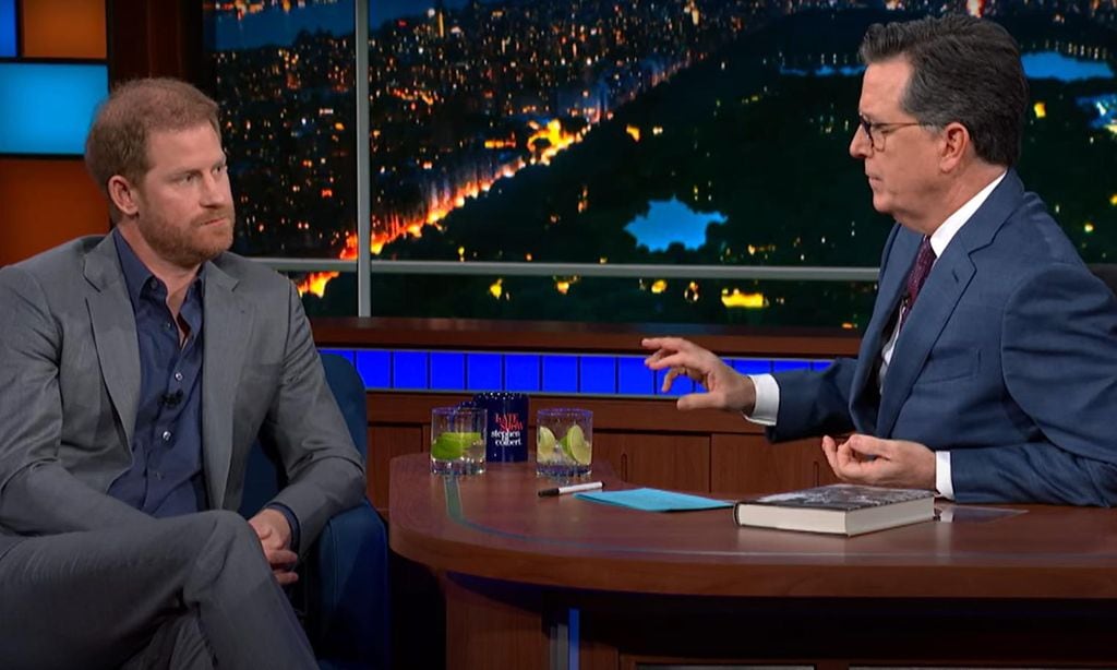 El príncipe Harry en \"The Late Show With Stephen Colbert\"
