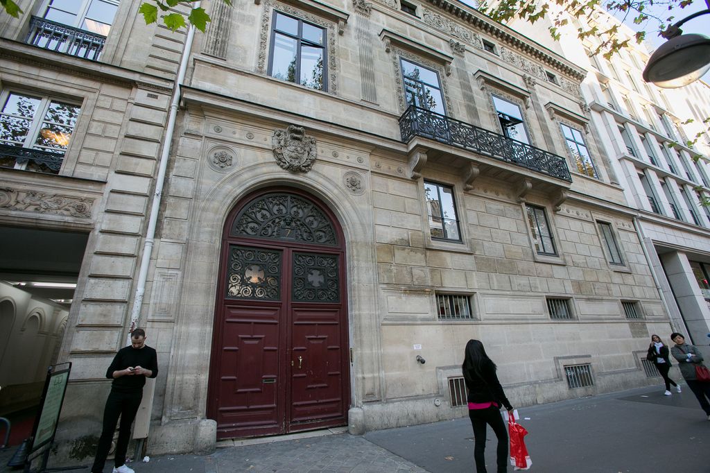 Una vista general del hotel de lujo en la Rue Tronchet, donde Kim Kardashian se hospedaba al momento del asalto, en octubre de 2016.