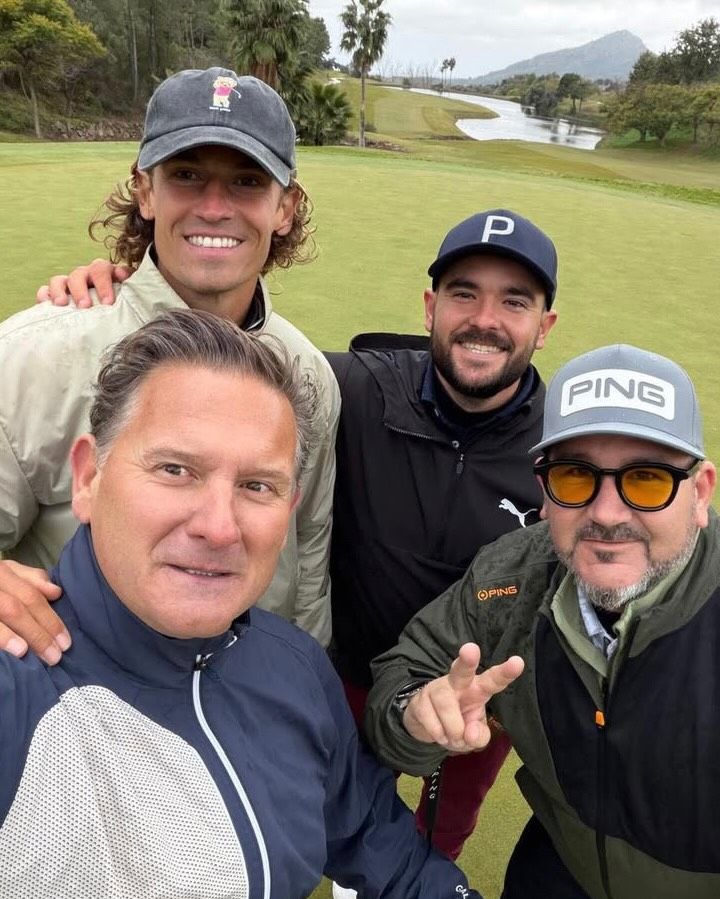 Llorente, con Dan García, Ángel Hidago y en Marbella