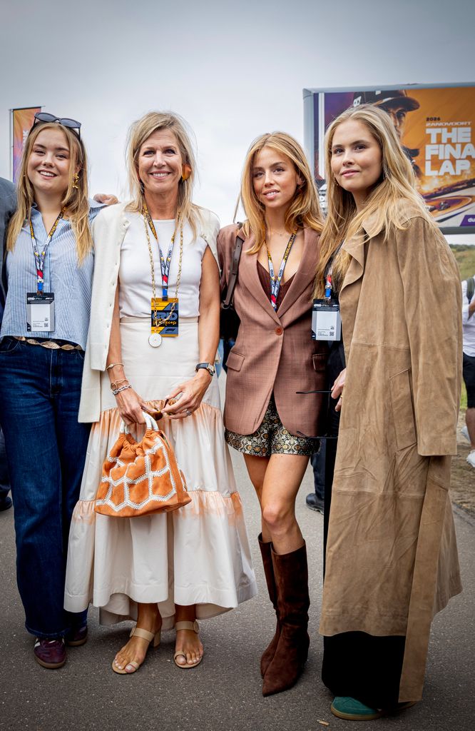 Máxima de Holanda y sus hijas Amalia, Alexia y Ariane en el Gran Premio de Fórmula 1 de Países Bajos