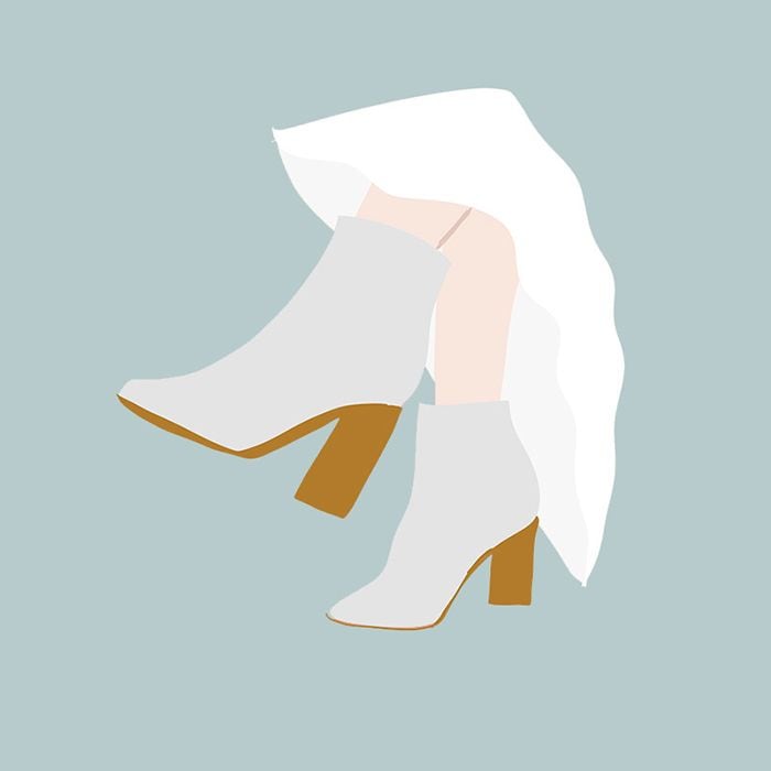 Botines de novia con tacón cómodo