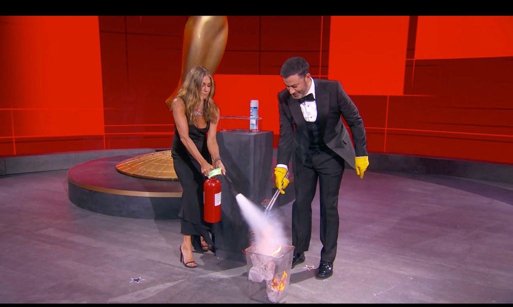 Jennifer Aniston durante los Emmy Awards