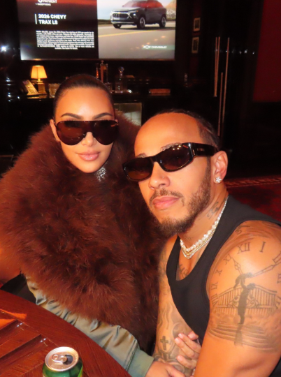 Lewis Hamilton y Kim Kardashian