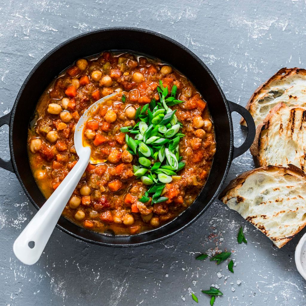 plato de chilli vegetariano