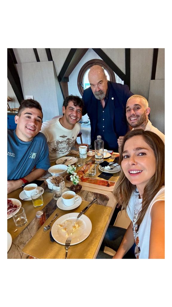 Natalia Sánchez inmortalizó con esta foto su reencuentro con sus compañeros de 'Los Serrano'